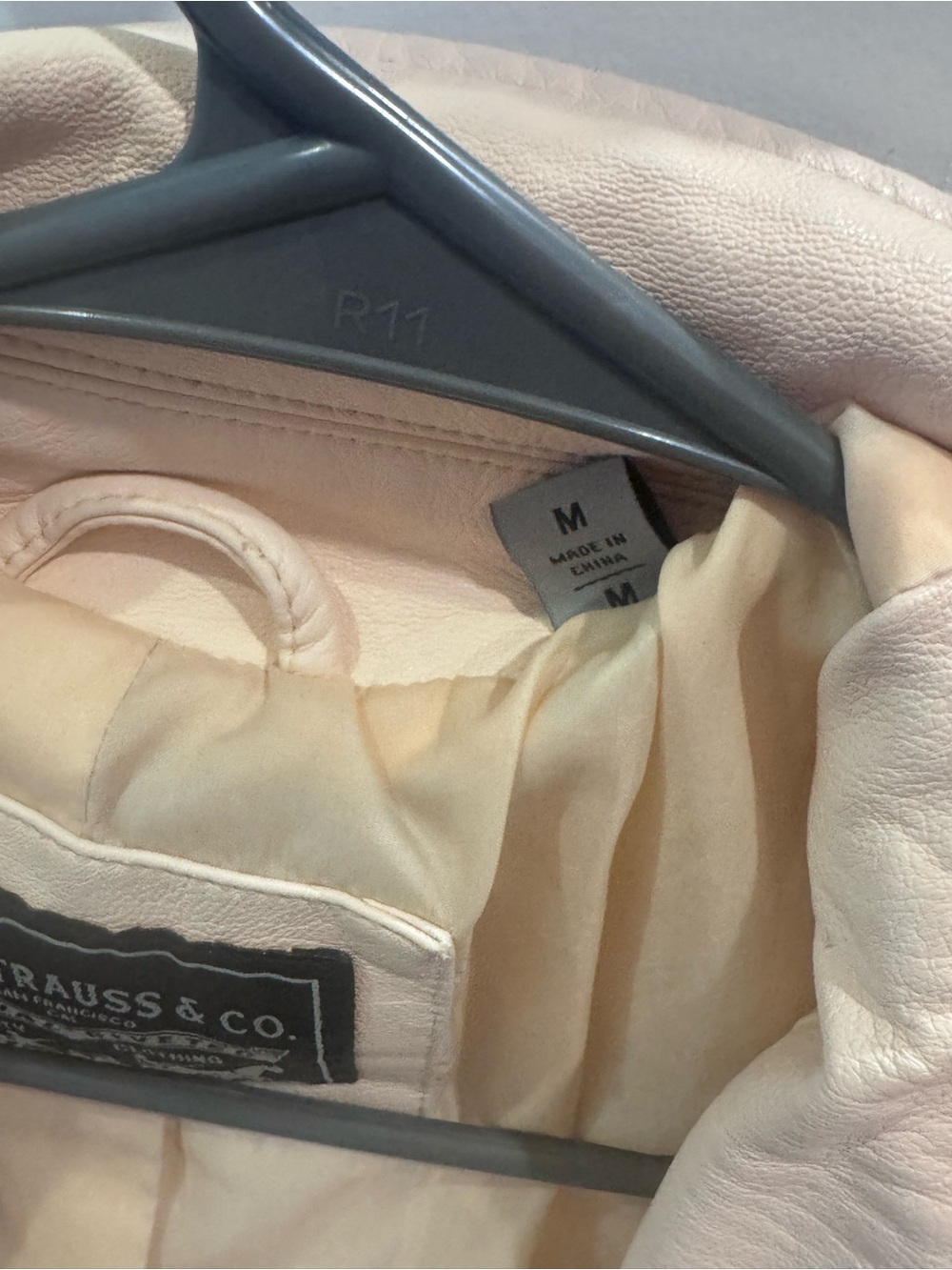 Signature by Levi Strauss Pale Pink Faux Leather Moto Jacket - Picture 3 of 4